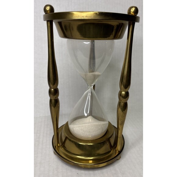 1969 State Farm Life Insurance Co 40th Anniversary Brass Hourglass Rare 2 Hour - Picture 7 of 14